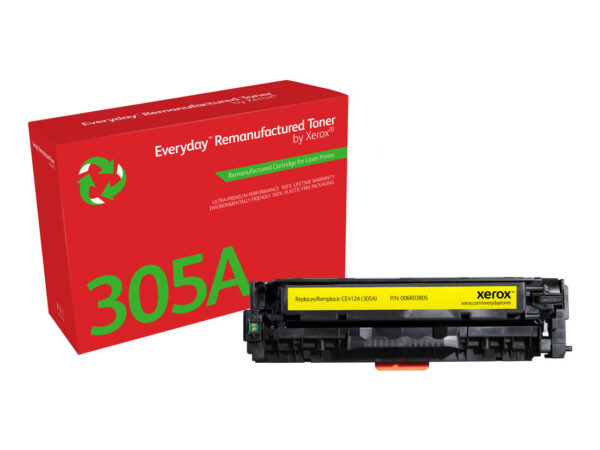 Everyday Toner rigenerato  di Xerox Giallo compatibile con HP 305A (CE412A), Capacità standard