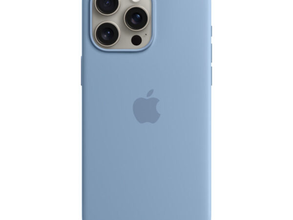 Apple Custodia MagSafe in silicone per iPhone 15 Pro Max - Blu inverno