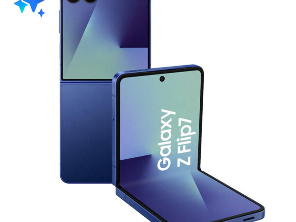 Samsung Galaxy Z Flip7 Smartphone AI, RAM 12GB, 256GB, Display 4,1" Super AMOLED/6,9" Dynamic AMOLED 2X, Fotocamera 50MP, Blue Shadow