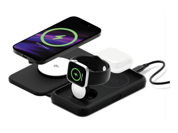 Cygnett Voyager Cuffie, Smartphone, Orologio intelligente Nero USB Carica wireless Ricarica rapida Interno