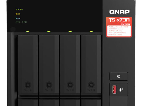 QNAP TS-473A NAS Tower Ryzen Embedded V1500B 8 GB DDR4 0 TB QNAP Turbo System Nero