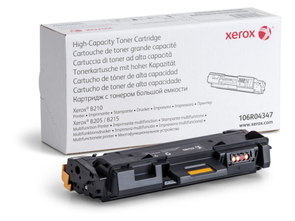 Xerox Cartuccia toner Nero a Alta capacità da 3000 Pagine per Stampante  B210, Stampante multifunzione  B205/  B215 (106R04347)