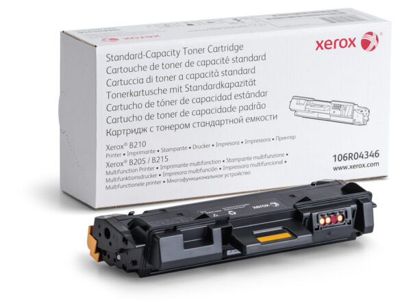 Xerox Cartuccia toner Nero a Capacità standard da 1500 Pagine per Stampante  B210, Stampante multifunzione  B205/  B215 (106R04346)