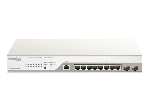 D-Link DBS-2000-10MP switch di rete Gestito L2 Gigabit Ethernet (10/100/1000) Supporto Power over Ethernet (PoE) Grigio