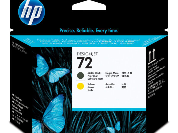 HP Testina di stampa nero opaco e giallo 72
