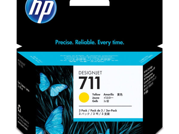 HP Confezione da 3 cartucce di inchiostro giallo DesignJet 711, 29 ml