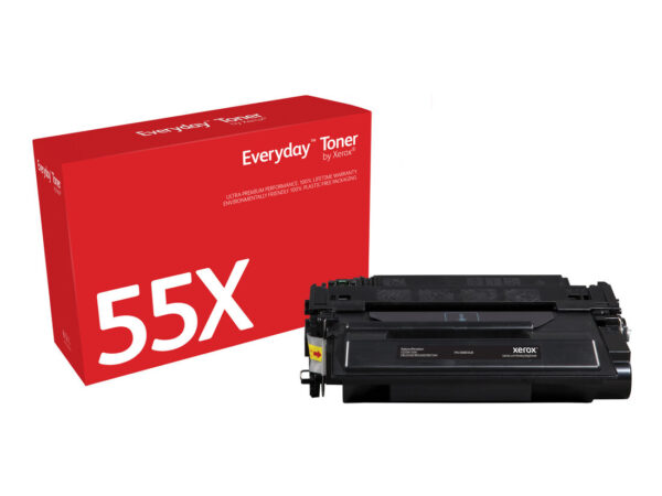 Everyday Toner  di Xerox Nero compatibile con HP 55X (CE255X), Alta capacità