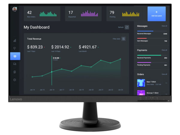 Lenovo C24-40 LED display 60,5 cm (23.8") 1920 x 1080 Pixel Full HD Nero