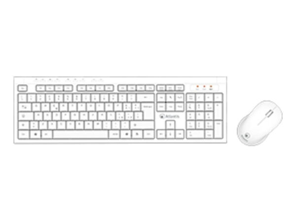 Atlantis Land P013-AX280GW+M tastiera Mouse incluso Universale RF Wireless QWERTY Italiano Bianco