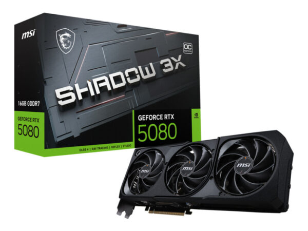 MSI GeForce RTX 5080 16G SHADOW 3X OC NVIDIA 16 GB GDDR7