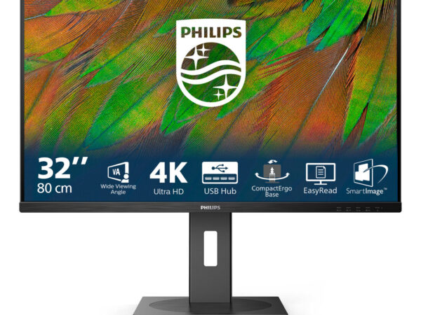 Philips 3000 series 32B1N3800/00 Monitor PC 81,3 cm (32") 3840 x 2160 Pixel 4K Ultra HD LCD Nero