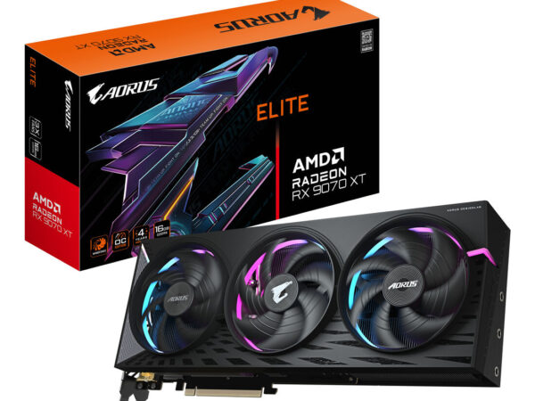 GIGABYTE AORUS Radeon RX 9070 XT ELITE 16G Scheda Grafica - 16 GB GDDR6, 256 bit, PCI-E 5.0, 3100 MHz Frequenza Base, 2 x DisplayPort, 2 x HDMI, GV-R9070XTAORUS E-16GD