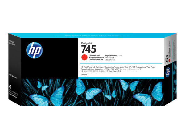 HP Cartuccia Inchiostro Rosso cromatico DesignJet 745, 300 ml