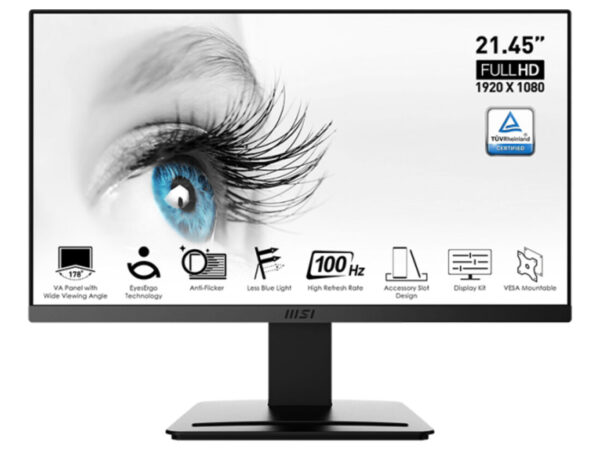 MSI Pro MP223 Monitor PC 54,5 cm (21.4") 1920 x 1080 Pixel Full HD LED Nero