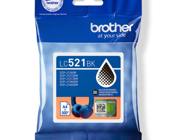 Brother LC521BK cartuccia d'inchiostro 1 pz Originale Nero