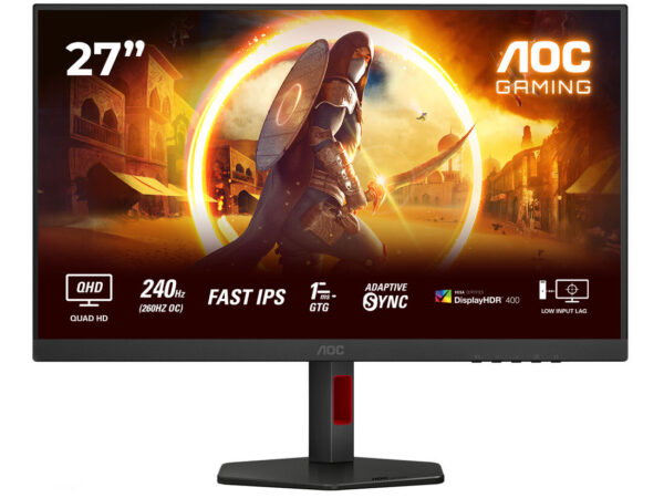 AOC G4 Q27G4ZR Monitor PC 68,6 cm (27") 2560 x 1440 Pixel Quad HD LED Nero, Rosso