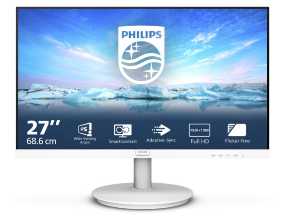 Philips V Line 271V8AW/00 Monitor PC 68,6 cm (27") 1920 x 1080 Pixel Full HD LCD Bianco