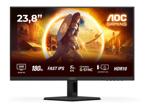 AOC G4 Q24G4RE Monitor PC 60,5 cm (23.8") 2560 x 1440 Pixel Quad HD LED Nero, Rosso
