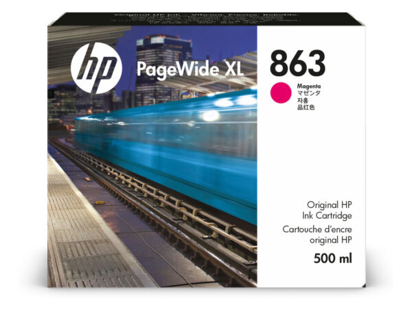 HP Cartuccia di inchiostro 863 PageWide XL magenta da 500 ml