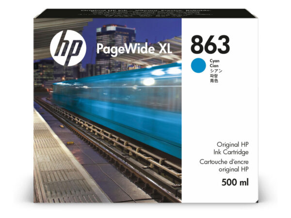 HP Cartuccia di inchiostro 863 PageWide XL ciano da 500 ml