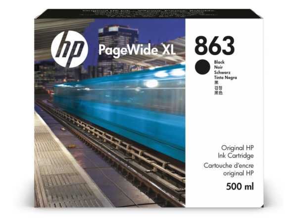 HP Cartuccia di inchiostro 863 PageWide XL nero da 500 ml