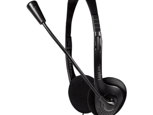 LogiLink HS0052 cuffia e auricolare Cablato A Padiglione Ufficio Nero