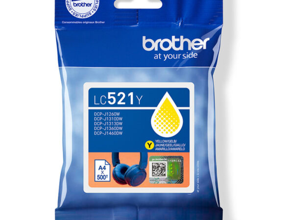 Brother LC521Y cartuccia d'inchiostro 1 pz Originale Giallo
