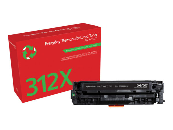 Everyday Toner rigenerato  di Xerox Nero compatibile con HP 312X (CF380X), Alta capacità