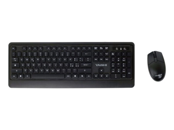 YASHI MY537 tastiera Mouse incluso Casa RF Wireless QWERTY Inglese britannico Nero