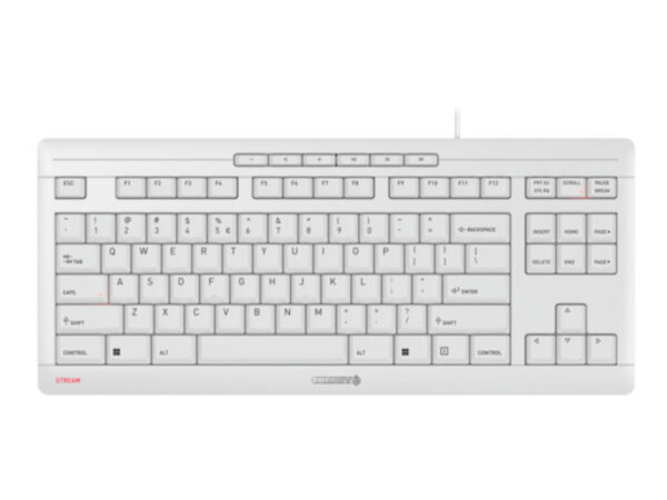 CHERRY STREAM KEYBOARD TKL tastiera Universale USB QWERTY Inglese Bianco