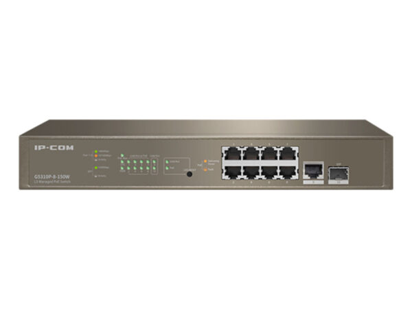 IP-COM Networks G5310P-8-150W switch di rete Gestito L3 Gigabit Ethernet (10/100/1000) Supporto Power over Ethernet (PoE) Grigio