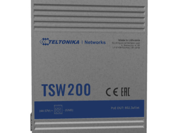 Teltonika TSW200 switch di rete Non gestito Gigabit Ethernet (10/100/1000) Supporto Power over Ethernet (PoE) Alluminio
