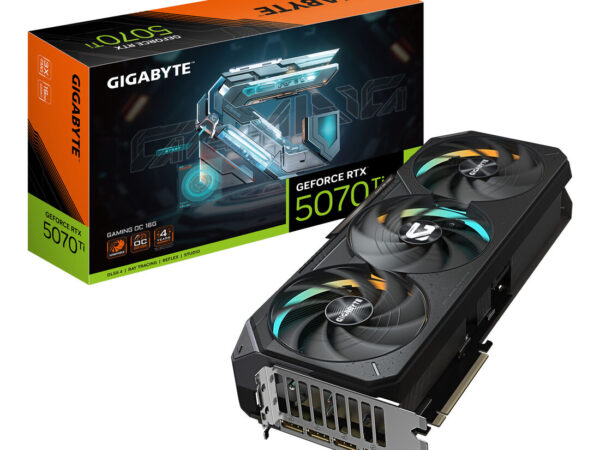 GIGABYTE GeForce RTX 5070 Ti GAMING OC 16G Scheda Grafica - 16GB GDDR7, 256 bit, PCI-E 5.0, 2588 MHz Core Clock, 3 x DP 2.1a, 1 x HDMI 2.1b, NVIDIA DLSS 4, GV-N507TGAMING OC-16GD