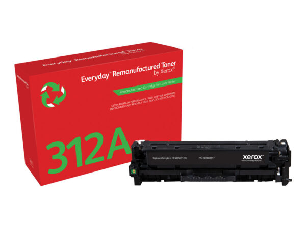 Everyday Toner rigenerato  di Xerox Nero compatibile con HP 312A (CF380A), Capacità standard