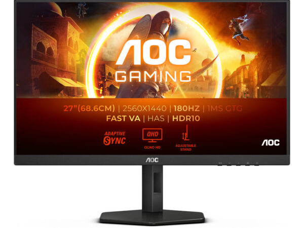 AOC G4 Q27G4XN Monitor PC 68,6 cm (27") 2560 x 1440 Pixel Quad HD LCD Nero, Grigio