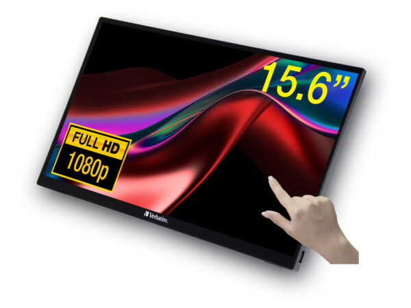Verbatim 49592 Monitor PC 39,6 cm (15.6") 1920 x 1080 Pixel Full HD LCD Touch screen Nero
