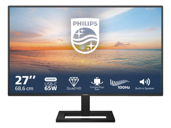 Philips Serie 1000 27E1N1600AE/00 Monitor PC 68,6 cm (27") 2560 x 1440 Pixel Quad HD LCD Nero