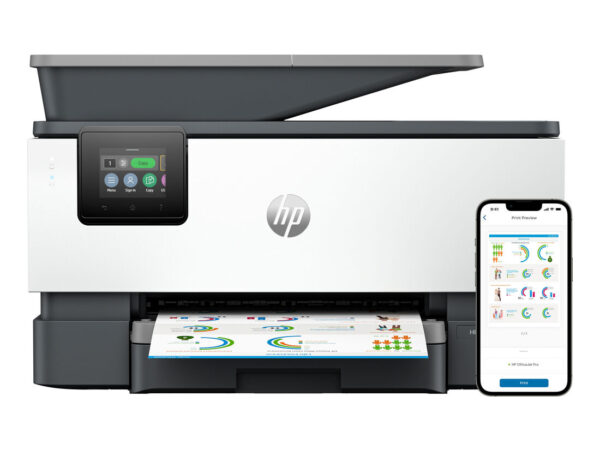 HP OfficeJet Pro 9120b Wireless All-in-One Colore Stampante, Stampa fronte/retro; fotocopiatrice, scanner