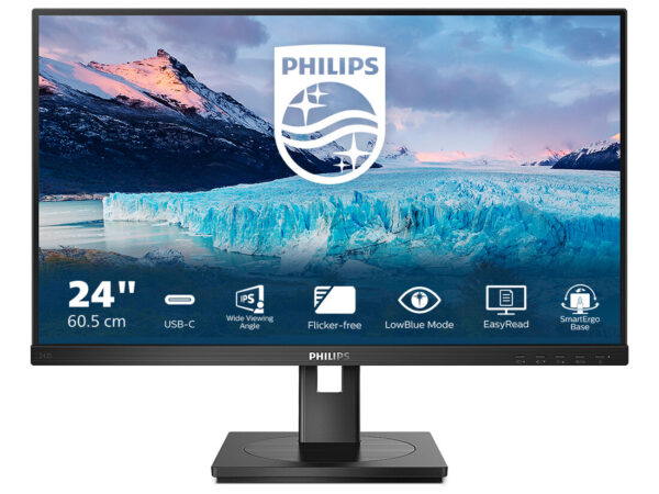 Philips S Line 243S1/00 Monitor PC 60,5 cm (23.8") 1920 x 1080 Pixel Full HD LCD Nero