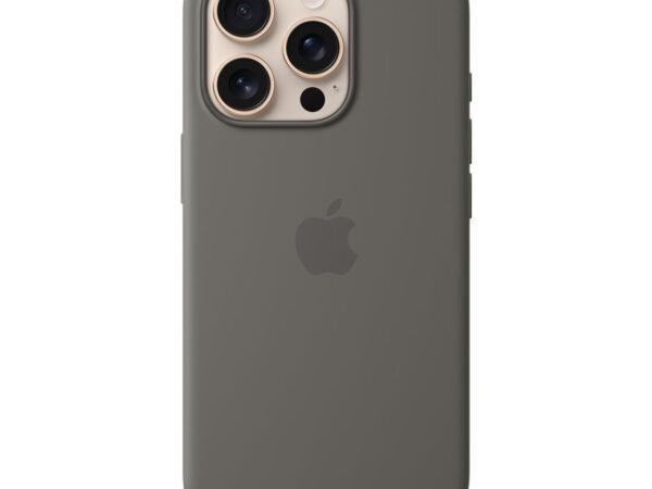 Apple Custodia MagSafe in silicone per iPhone 16 Pro - Grigio pietra