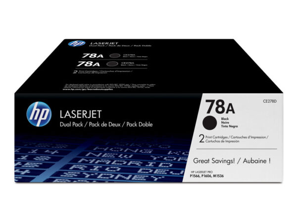 HP Confezione da 2 cartucce originali di Toner nero LaserJet 78A