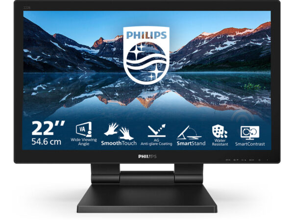 Philips B Line 222B9TA/00 LED display 54,6 cm (21.5") 1920 x 1080 Pixel Full HD LCD Touch screen Da tavolo Nero