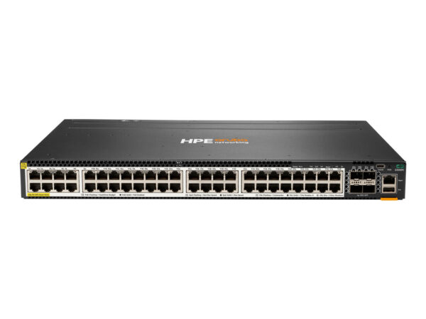 HPE Aruba Networking CX 6300M 48-port Smart Rate 1/2.5/5GbE Class 6 PoE and 4-port SFP56 Switch