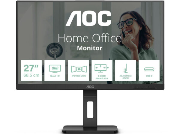 AOC Q27P3CV Monitor PC 68,6 cm (27") 2560 x 1440 Pixel Quad HD LED Nero