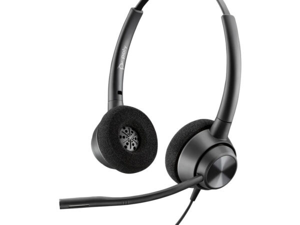 Poly Cuffie biaurali EncorePro 320 con Quick Disconnect TAA