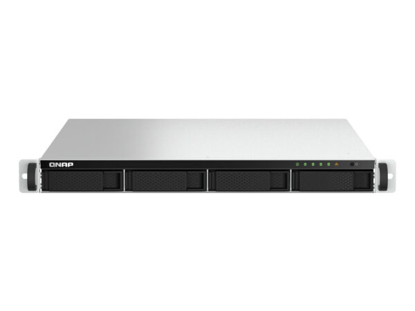 QNAP TS-464U-RP NAS Rack (1U) Intel Celeron N5095 8 GB DDR4 0 TB QNAP Turbo System Alluminio, Nero