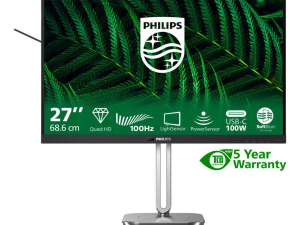 Philips 5000 series 27B2G5601/00 Monitor PC 68,6 cm (27") 2560 x 1440 Pixel Quad HD LCD Nero
