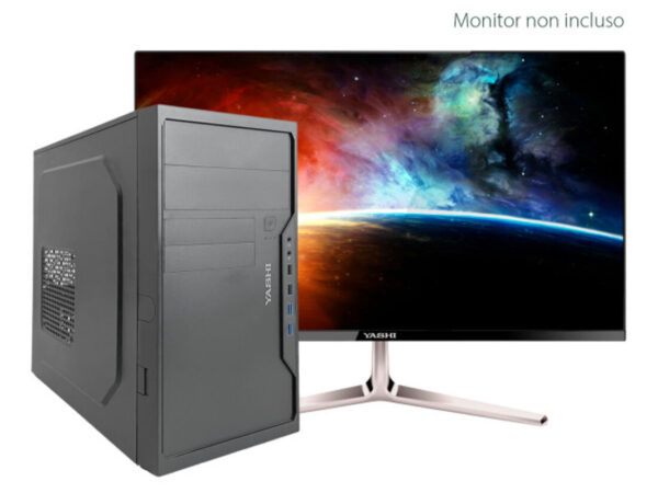 YASHI YY13252 PC Intel Core i3 i3-10100 8 GB DDR4-SDRAM 256 GB SSD Windows 11 Pro Midi Tower Nero