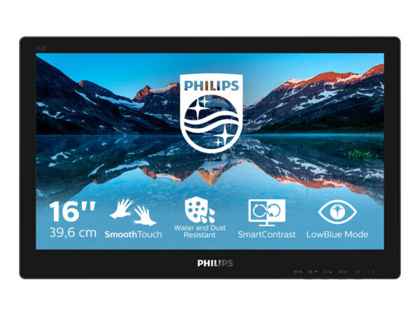 Philips 162B9TN/00 Monitor PC 39,6 cm (15.6") 1366 x 768 Pixel HD LCD Touch screen Da tavolo Nero