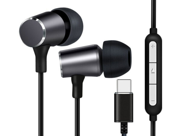 LINK LK10N cuffia e auricolare Cablato In-ear Musica e Chiamate USB tipo-C Nero